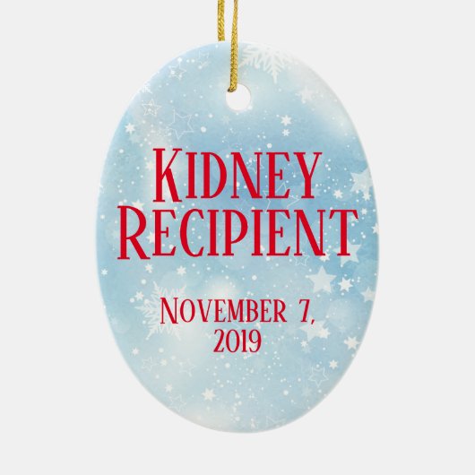 Empfänger einer individuell anpassbaren Transplant Keramik Ornament (Hinten)