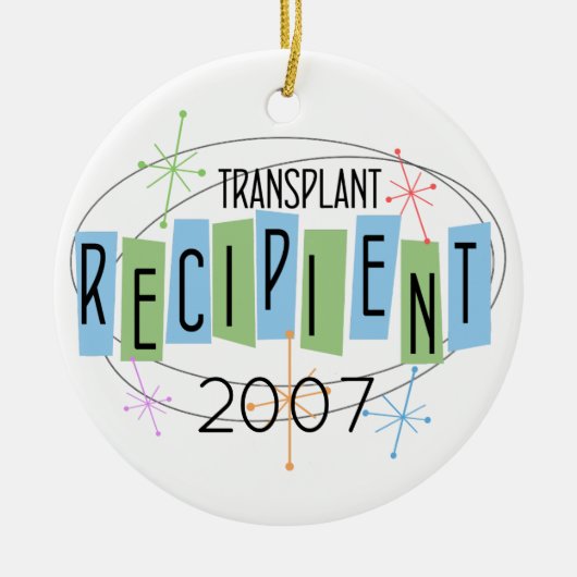 Empfänger einer individuell anpassbaren Transplant Keramik Ornament (Vorne)