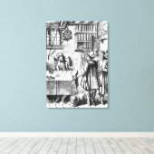 Empfänger von Steuern nach einem Holzschnitt in Pr Leinwanddruck (Insitu (Holzboden))