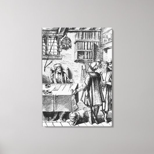 Empfänger von Steuern nach einem Holzschnitt in Pr Leinwanddruck (Vorderseite)