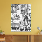 Empfänger von Steuern nach einem Holzschnitt in Pr Leinwanddruck (Insitu (Wohnzimmer))