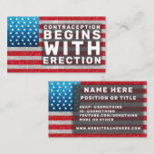 Empfängnisverhütung beginnt in den Händen der Frau Visitenkarte (Vorne/Hinten)