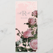 Empfangs-Abendessen-Menü formal, Gitter-Rose Menükarte (Rückseite)