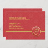 Empfangs-indische Art-flache Karte (Vorne/Hinten)