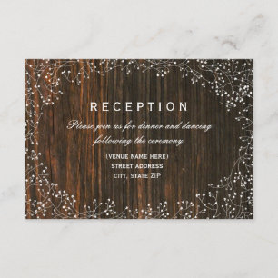 Empfangs-Inspiration 'Baby's Breath Barnwood' Begleitkarte