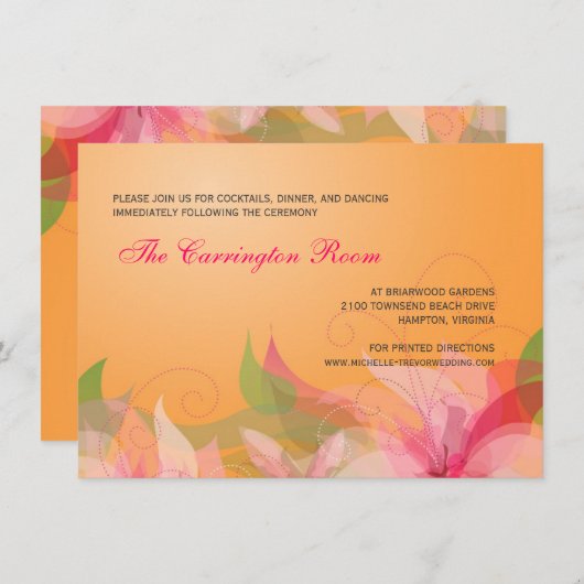 Empfangs-Karten-abstrakte Einladung (Vorne/Hinten)