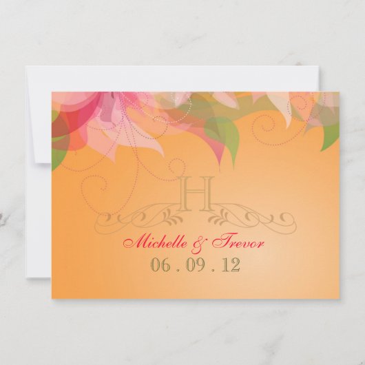 Empfangs-Karten-abstrakte Einladung (Rückseite)