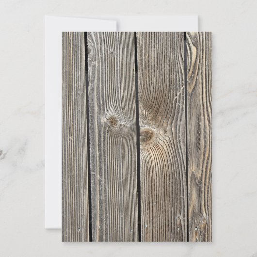 Empfangs-nur rustikale einladung (Rückseite)