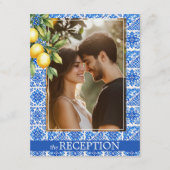 💙🍋Empfangsdetails  Azul & Limone Romance  Begleitkarte (Vorderseite)