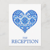 💙🍋Empfangsdetails Azul & Limone Romance Begleitkarte (Vorderseite)