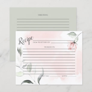 EMPFANGSKARTE   Aquarell Rosa Wilde Rose