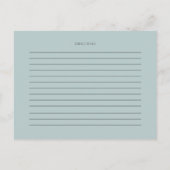 EMPFANGSKARTE | Dusty Blue Watercolor Eucalyptus Postkarte (Rückseite)