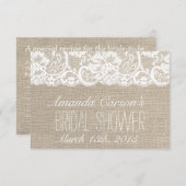 Empfangskarte für das weiße Brautparty und das Bur (Vorne/Hinten)