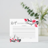 EMPFANGSKARTE | Japanische Zweigstelle Blossom (Stehend Vorderseite)