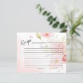 EMPFANGSKARTE | Pastel Pink Floral Spray (Stehend Vorderseite)