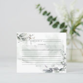 EMPFANGSKARTE | Rustikale Watercolor Grünflächen (Stehend Vorderseite)