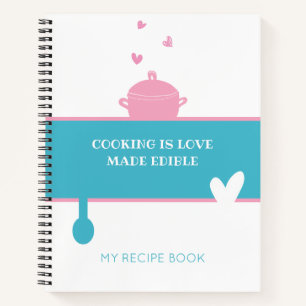 EMPFANGSNOTEBOOK Kochen ist Liebe essbar gemacht Notizblock