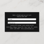 Empfehle uns weiter! Blush Pink Beauty Salon Empfehlungskarte (Rückseite)