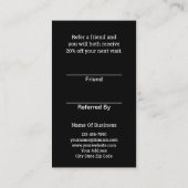 Empfehlen Sie Business Cards an Freunde Visitenkarte (Rückseite)