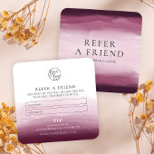 Empfehlen Sie das Logo eines Friend Red Watercolor Empfehlungskarte