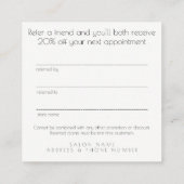 Empfehlen Sie dem Client-Card-Set eines Friend Ref Empfehlungskarte (Rückseite)