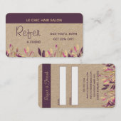 Empfehlen Sie dem Referenten-Client Floral Plum Visitenkarte (Vorne/Hinten)