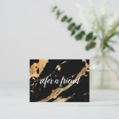 Empfehlen Sie den Business Salon eines Freundes Empfehlungskarte (Stehend Vorderseite)