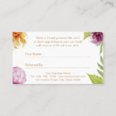 Empfehlen Sie der Flora-Karte des Friend Beauty Sa Empfehlungskarte (Rückseite)