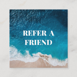 Empfehlen Sie die Promo-Karte für Freunde am Stran Empfehlungskarte