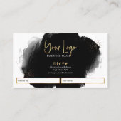 Empfehlen Sie eine Black & Gold Beauty Beauty-Kart Empfehlungskarte (Rückseite)