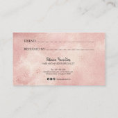 Empfehlen Sie eine freundliche, stilvolle Blush-Fo Visitenkarte (Rückseite)