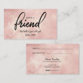 Empfehlen Sie eine freundliche, stilvolle Blush-Fo Visitenkarte (Vorne/Hinten)