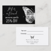 Empfehlen Sie eine Schwarze Schmetterlingskarte an Visitenkarte (Vorne/Hinten)