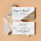 Empfehlen Sie einem Freund Elegantes Marmor & Gold Visitenkarte