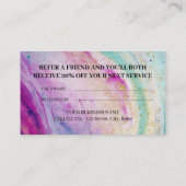 Empfehlen Sie einem Freund farbenfrohen Marmor Empfehlungskarte (Rückseite)