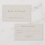 Empfehlen Sie einem Freund minimale neutrale textu Visitenkarte (Vorne/Hinten)