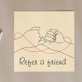 Empfehlen Sie einem Freund trendy Light Peach Past Empfehlungskarte