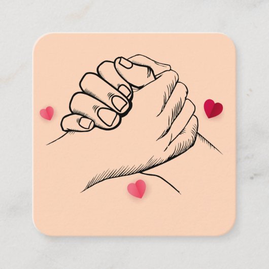 Empfehlen Sie einem Freund trendy Light Peach Past Empfehlungskarte (Vorderseite)