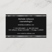 Empfehlen Sie einen Freund - Rosa Glitzer - Silber Empfehlungskarte (Rückseite)