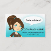Empfehlen Sie einer Friend Business Card Empfehlungskarte (Vorderseite)