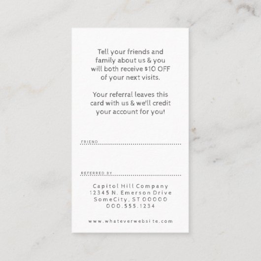 Empfehlung danken Ihnen Squiggle-Blume (Rückseite)