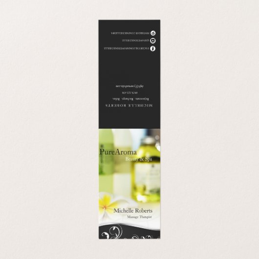 Empfehlung der visitenkarten (Außenseite Aufgefaltet)