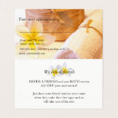 Empfehlung des visitenkarten (Innenseite Aufgefaltet)