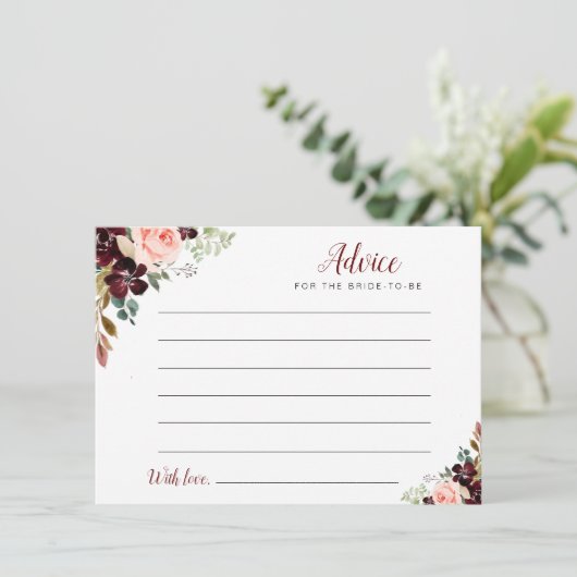 Empfehlungen zu Aquarellbord und Blütenblättern Hinweiskarte (Stehend Vorderseite)