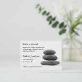 Empfehlungs-Karte mit balancierenden Steinen Empfehlungskarte (Stehend Vorderseite)