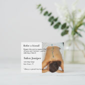 Empfehlungs-Karte mit den blauen und grünen Empfehlungskarte (Stehend Vorderseite)