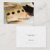 Empfehlungs-Karte mit Massagesteinen Empfehlungskarte (Vorne/Hinten)