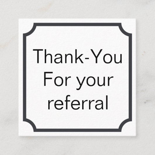 Empfehlungs- oder Loyalitätskarte für Kunden Empfehlungskarte (Vorderseite)