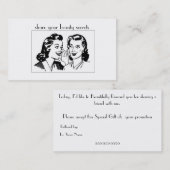 Empfehlungskarte (Vorne/Hinten)