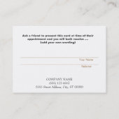 Empfehlungskarte Beruflicher Unternehmer Black (Rückseite)